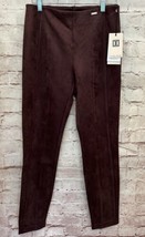 Ivanka Trump Womens S Plum Burgundy Faux Suede Pull On Ankle Pant Leggin... - $44.00