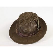 Men's Summer Spring Braid Straw style Hat by BRUNO CAPELO JULIAN JU918 Brown image 2