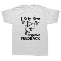New Funny Cotton Short Sleeve T Shirt Cotton Print Tee I Give Negative Feedback  - £60.04 GBP