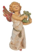 Vtg Depose Italy Fontanini 6" Angel Playing Lyre Harp #364 Spider Mark Figurine - $12.99