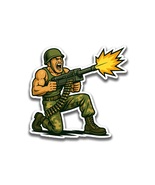 American Soldier Sticker Vinyl Decal Waterproof Camo Gun Browning M2 - $4.50+