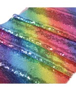 Rainbow Sequins Table Runner Rectangle Placemats Table Cover Wedding Sum... - $16.99