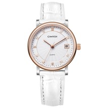 Comtex Women Watches Analog-Quartz Lady Wrist Watch with White Leather Band - £291.74 GBP