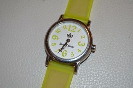 Juicy Couture Ladies Watch Yellow Rubber Silicone Wristband Wristwatch Stainless - £26.82 GBP