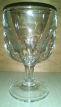 Vintage Heavy Thick Glass Stemmed Chalice Drinking Cup Decorative - $5.93