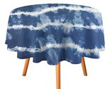 Striped Tie Dye Tablecloth Round Kitchen Dining for Table Cover Decor Home - $15.99+