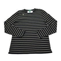 Lauren Ralph Lauren Sweater Womens XL Black Gold Stripe Pullover Long Sl... - $15.72