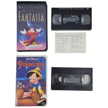 Disney Masterpiece Fantasia &amp; Pinocchio VHS - £4.63 GBP