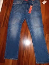 GUESS LOS ANGELES MEN&#39;S LINCOLN SLIM STRAIGHT BLUE DENIM JEANS 36X32 $89... - $33.65