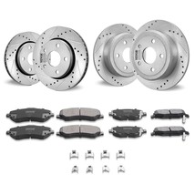 VEVOR Drilled Slotted Front&Rear Brake Rotors Pads Kit for 07-2017 Jeep Wrangler - $262.49