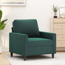  Sofa Chair Dark Green Velvet (100% polyester), metal, textilene - $367.21 CAD
