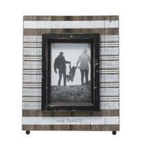 Rustic Striped Picture Frame 4x6 Lane Our Family Foreside Home And Garden - £14.18 GBP