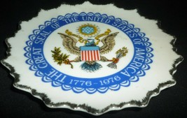 VINTAGE PORCELAIN SEAL OF UNITED STATES OF AMERICA PLATE LEGO JAPAN BICE... - £4.71 GBP