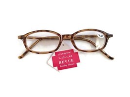 Revue +4.00 Tortoise Shell Brown Retro Oval Reading Glasses - £13.52 GBP