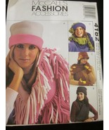Mccall&#39;s Fashion Accessories Pattern 4182 Misses&#39; Fleece Hats Scarves Gl... - £7.81 GBP