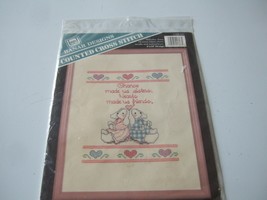 New Sealed Banar Designs Counted Cross Stitch Kit Sisters - Rabbits #CSM-607 - £9.73 GBP