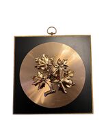 Vintage Mid Century Copper Wall Art Maple Leaves Canada 3D Plaque - $27.00
