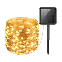 Solar Panel 200LED Garland String Lights Outdoor for Christmas, New Year... - £30.37 GBP