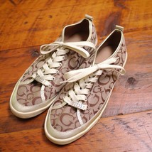 GUESS Wgginroe Logo Canvas Low Tops Casual Shoes Sneakers 9 39.5 Womens - $29.99