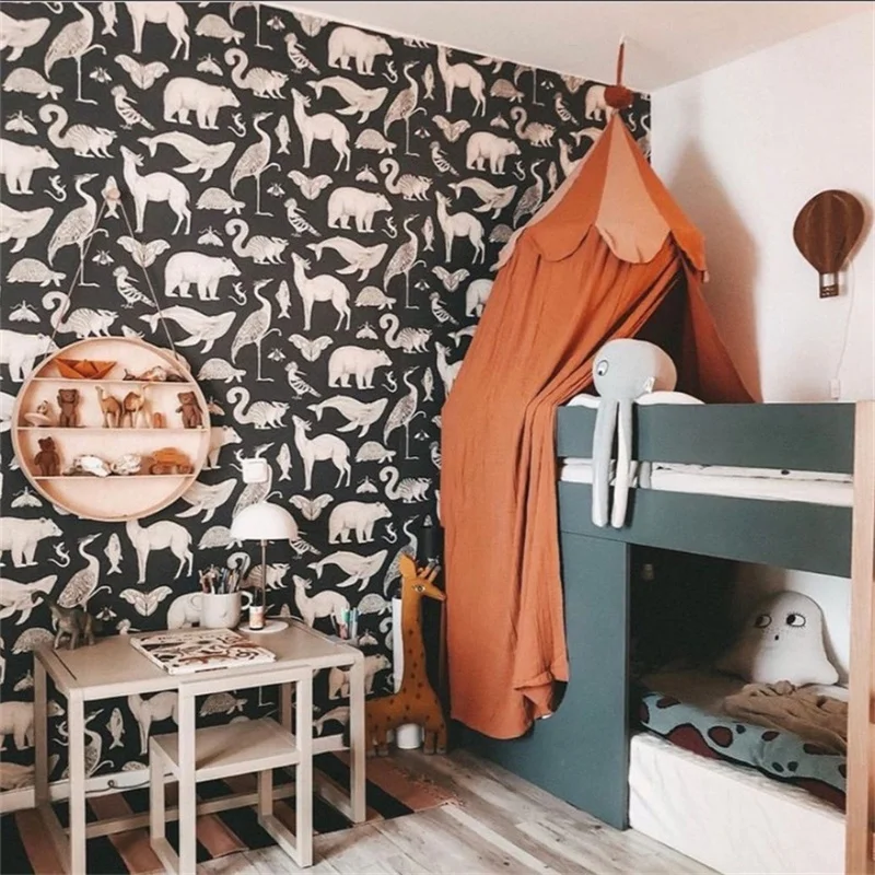 Nordic Baby Canopy Mosquito Kids Room Decoration Crib Petal Edge Design ... - $77.09