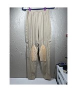 Express Tricot TAN Stretch Ponte Riding Pants Knee Patch Womens Size Medium - $21.95