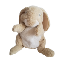 Folkmanis Bunny Hand Puppet Rabbit Realistic Tan Plush Toy Lop Ear Hare Soft - $29.94