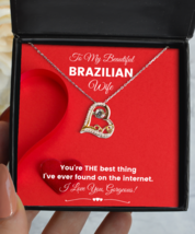 Necklace Birthday Present For Brazilian Wife - Jewelry Love Pendant Gifts From  - £39.92 GBP
