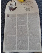 Winston Churchill The Iron Curtain Sinews Of Peace Speech From Westminst... - $54.32 CAD