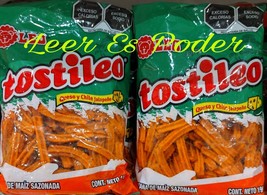 2X TOSTILEOS FRITOS CORN CHIPS QUESO Y CHILE 2 GRANDES de 190g c/u - FRE... - £13.58 GBP