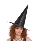 Classic Black Adult Nylon Halloween Witch Hat 18 in - £10.04 GBP