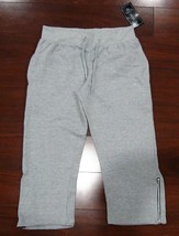 Lovemood Gray Women 3 Quarter Sweat Pants Jogger w/Zipper Size M Medium New Nwt - £7.95 GBP