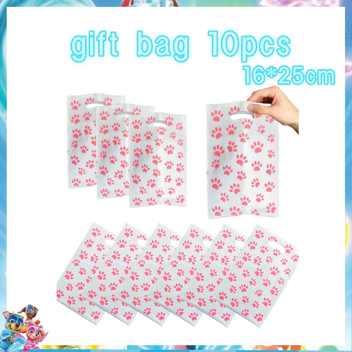 Paw Patrol Birthday Party Decor Disposable Tableware Tablecloth -gift ba... - €3,02 EUR