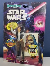 1993 JusToys BendEms Star Wars Han Solo Figure and Collectable Card  - £3.88 GBP