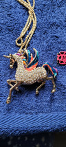 New Betsey Johnson Necklace Unicorn Multicolor Fantasy Collectible Decorative - £11.91 GBP
