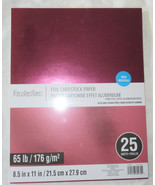 Recollections Cardstock Paper 8 1/2&quot; x 11&quot; 25 Sheets 65 lb SOLID PINK FOIL - $26.98 CAD