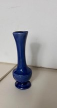 Vintage Blue Vase Collectible Decor Japanese 5.5&quot; - £18.17 GBP