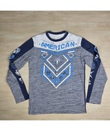 American Fighter Men&#39;s Size Small Gray Blue White Long Sleeve Tee Shirt ... - €25,69 EUR
