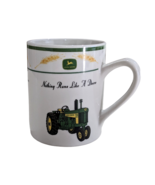 John Deere Tractor Coffee Mug Cup Gibson Wheat Logo Green White - £12.47 GBP