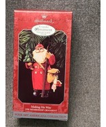 Vintage Hallmark 1998 Ornament Santa MAKING HIS WAY Keepsake Collector&#39;s... - £5.18 GBP