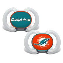 * SALE * MIAMI DOLPHINS  ORTHODONTIC BABY PACIFIERS 2-PACK BPA FREE! - $9.74