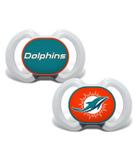 * SALE * MIAMI DOLPHINS  ORTHODONTIC BABY PACIFIERS 2-PACK BPA FREE! - £7.65 GBP