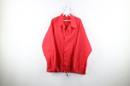 Vtg 70s Streetwear Mens XL Distressed Coaches Coach Windbreaker Jacket Red USA - £43.35 GBP