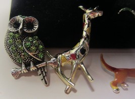 Animal Brooch Pin lot Vintage poodles, lizard  giraffe - $47.50