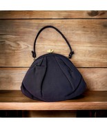 Vintage Navy Formal Bag Purse Satin Taffeta Lining Vintage 1940&#39;s-50&#39;s E... - €16,67 EUR