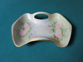 RS DISH BASKET HANDLES VANITY TRAY FLORAL 2 X 6 X 8 1/2&quot;  - £98.55 GBP