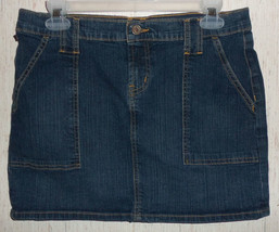 Excellent Womens Polo Jeans Company &quot;Stretch Francesca&quot; Blue J EAN Skirt Size 30 - £18.43 GBP