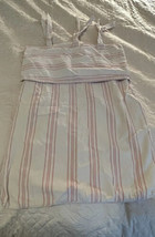 Vintage Striped Laundry Basket Liner Hamper Bag Country French Style Nau... - £15.78 GBP