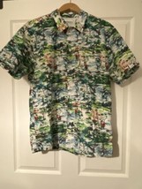 Columbia PFG Short Sleeve Santa Hawaiian Shirt Men&#39;s size M fishing shirt vented - $18.00