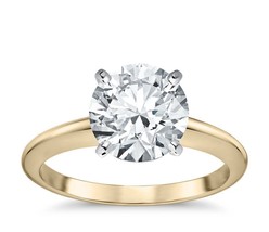 ROUND BRILLIANT CUT ENGAGEMENT RING HALO COLORLESS 4 CT E SI14K YELLOW G... - $3,747.74