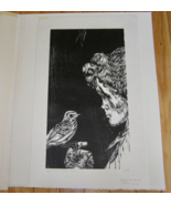 VINTAGE 1960’s SIGNED WOOD BLOCK PRINT IN BLACK AND WHITE, TITLED “BOY W... - €66,00 EUR